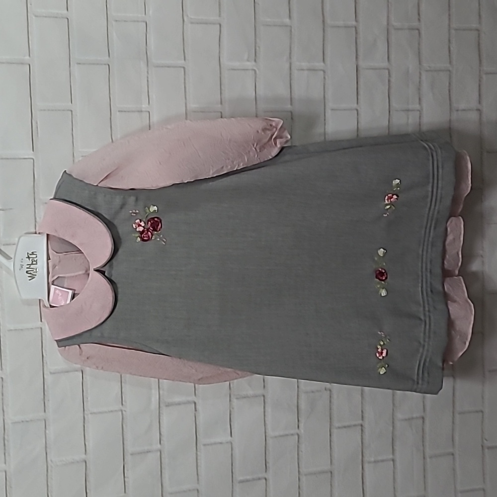 NWT Girls Infant Will' Beth grey & pink jumper & dress